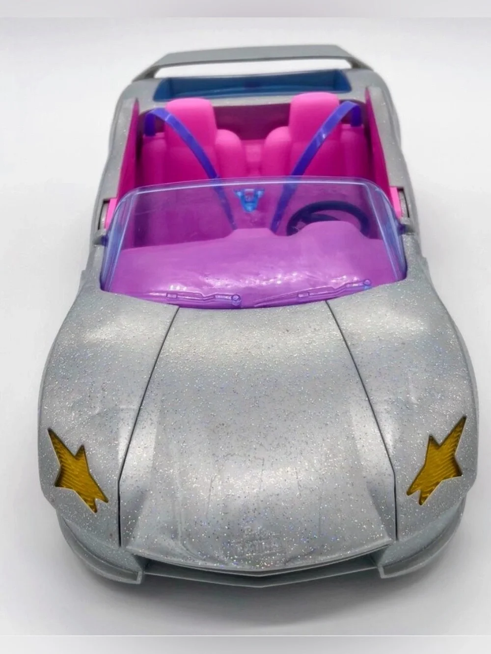 Mattel Barbie Extra Convertible Toy Car with Sparkling Exterior & Pink Interior